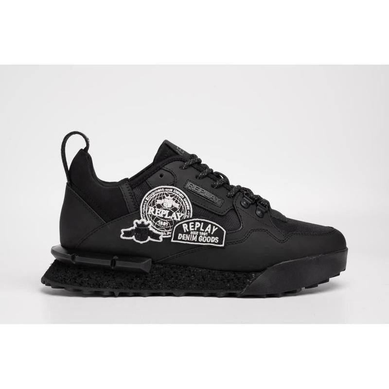 Replay Field Badges Mens Shoes Black