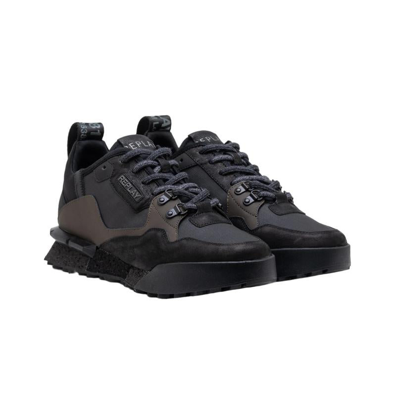 Replay Field Speed Raw Mens Shoes - Black and Dark Grey