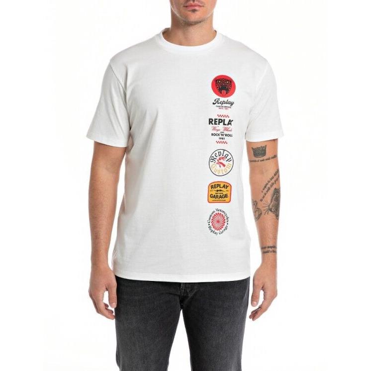 Replay M6875 011 Mens T-shirt - White