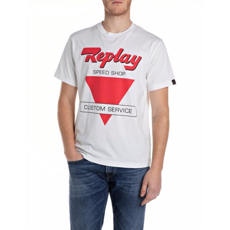 Replay Mens T-shirt 3051 2660 11 011 - Cream White
