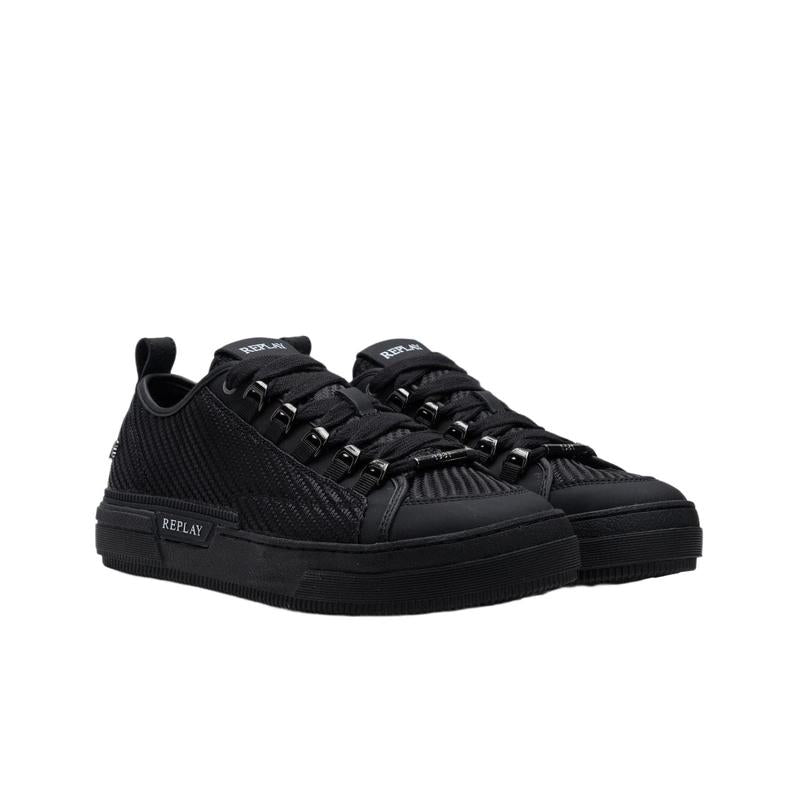 Replay Raily Carbon SA Sneakers - Black - Angled view