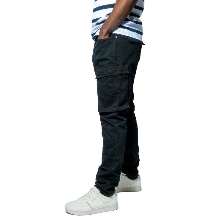 Soviet Mens Lotto Utility Cargo Pants - Black