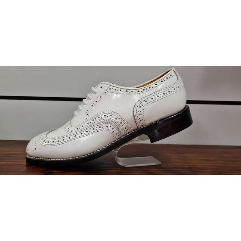 Johnston and Murphy High Gloss leather formal shoe - White