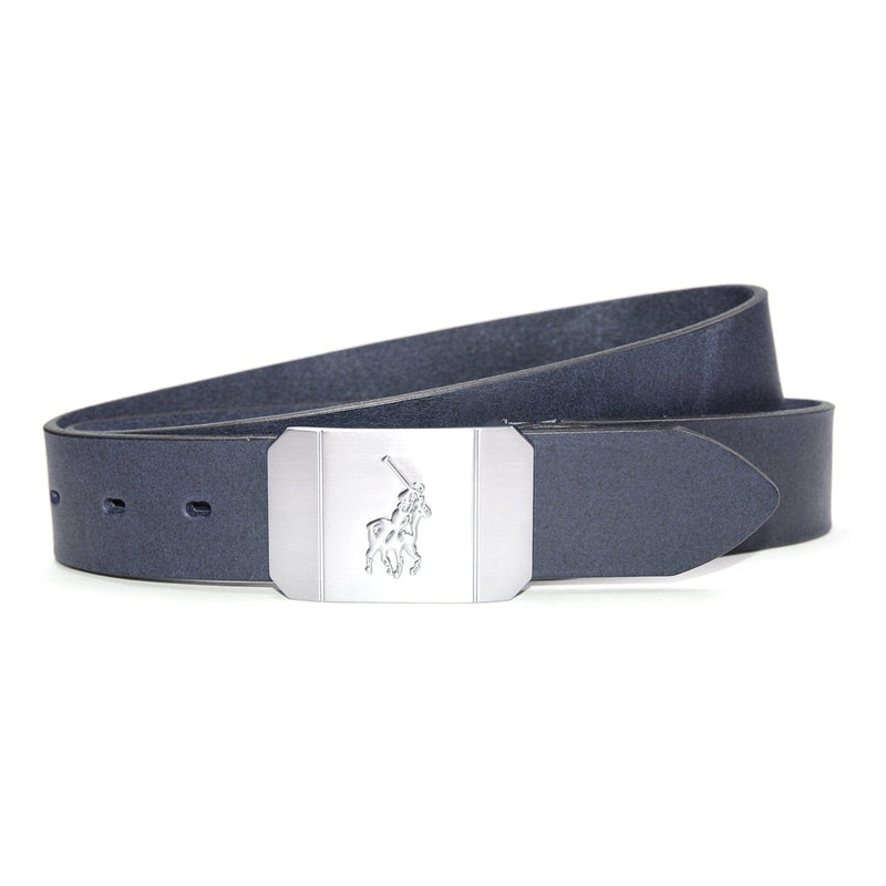 Polo Ethan Leather Belt Navy