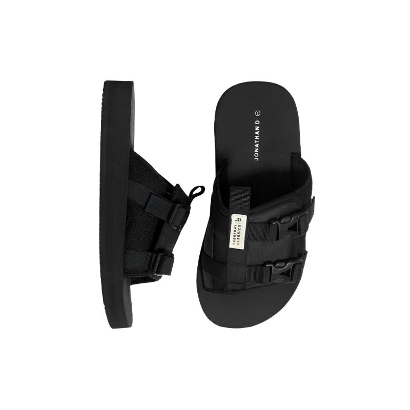 Jonathan D Jack Buckle Sandal - Black