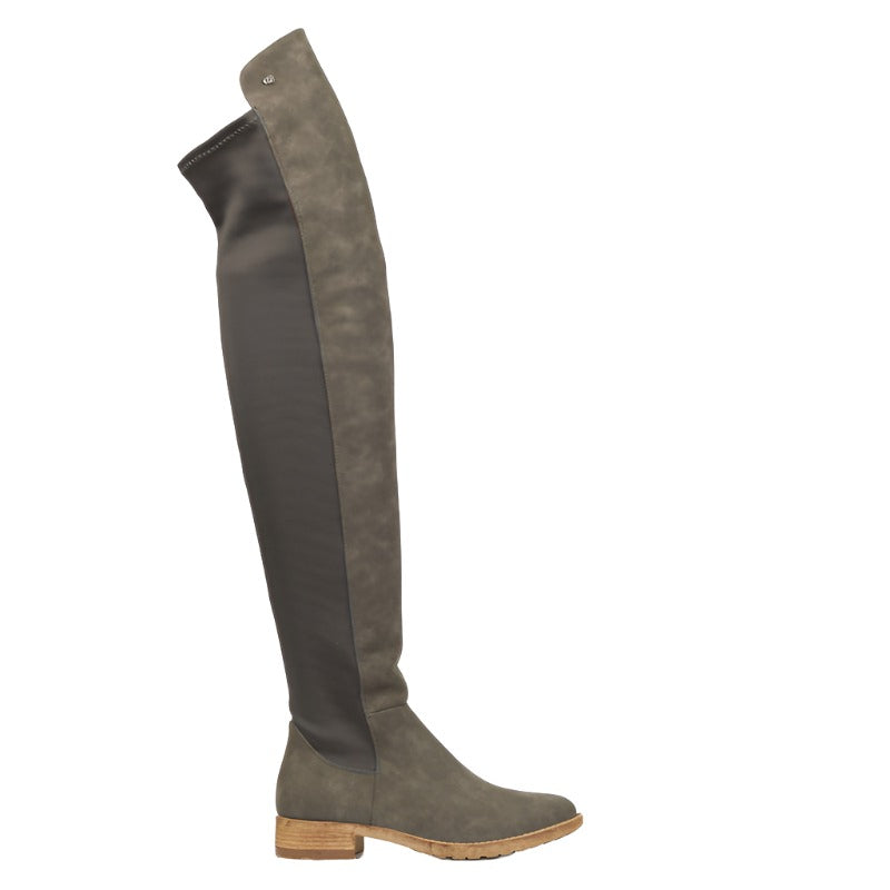 Miss Black Thigh-high Long Boots Grey