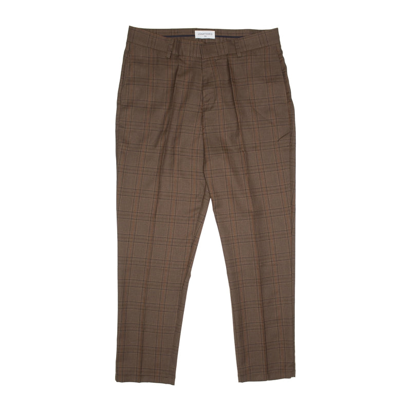 Jonathan D Mason Check Trousers - Cinnamon