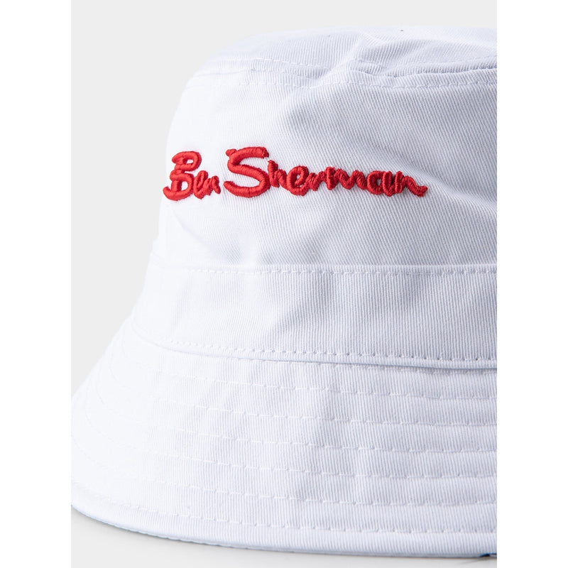 Ben Sherman Bucket Hat - White