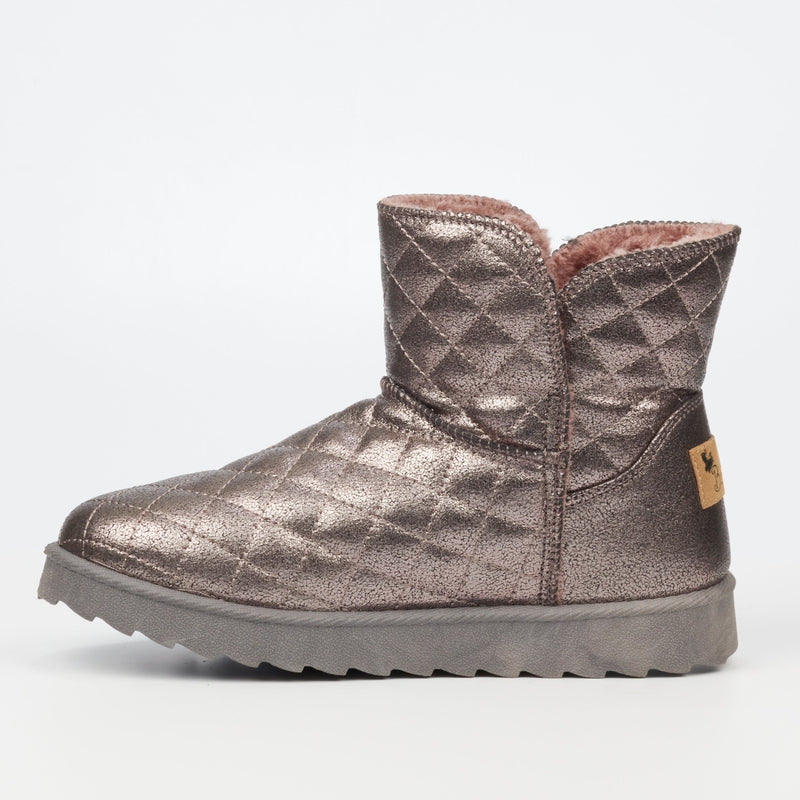 Butterfly Ankle Sleeper Boots - Pewter