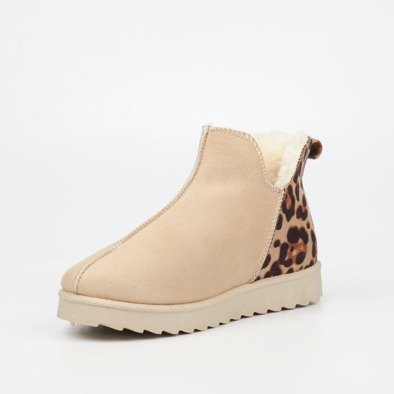 Butterfly Ankle Sleeper Boots - Nude
