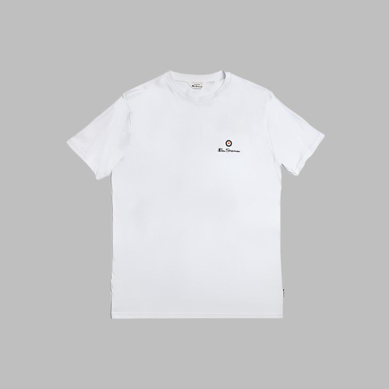 Mens Ben Sherman Entry Tar Crew neck Tee-White
