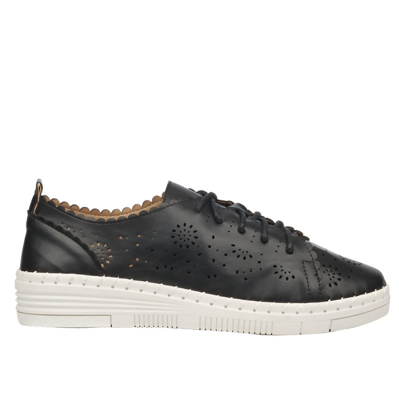 Butterfly Lace-up Sneaker - Black