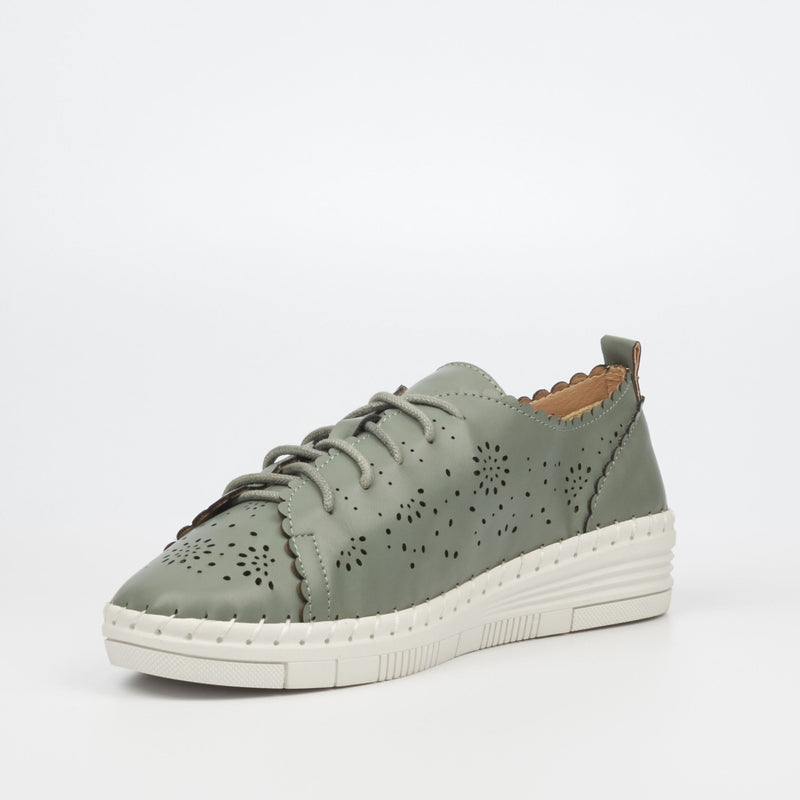 Butterfly Lace-up Sneaker - Olive