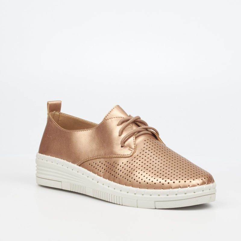 Butterfly Lace-up Sneaker - Rose Gold