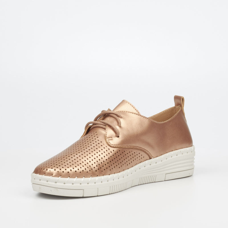 Butterfly Lace-up Sneaker - Rose Gold
