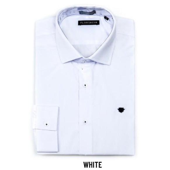 Florsheim Mens Classic Woven Shirt - White – Orkini Clothing