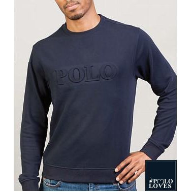 Polo Mens Will Debossed Sweater - Navy