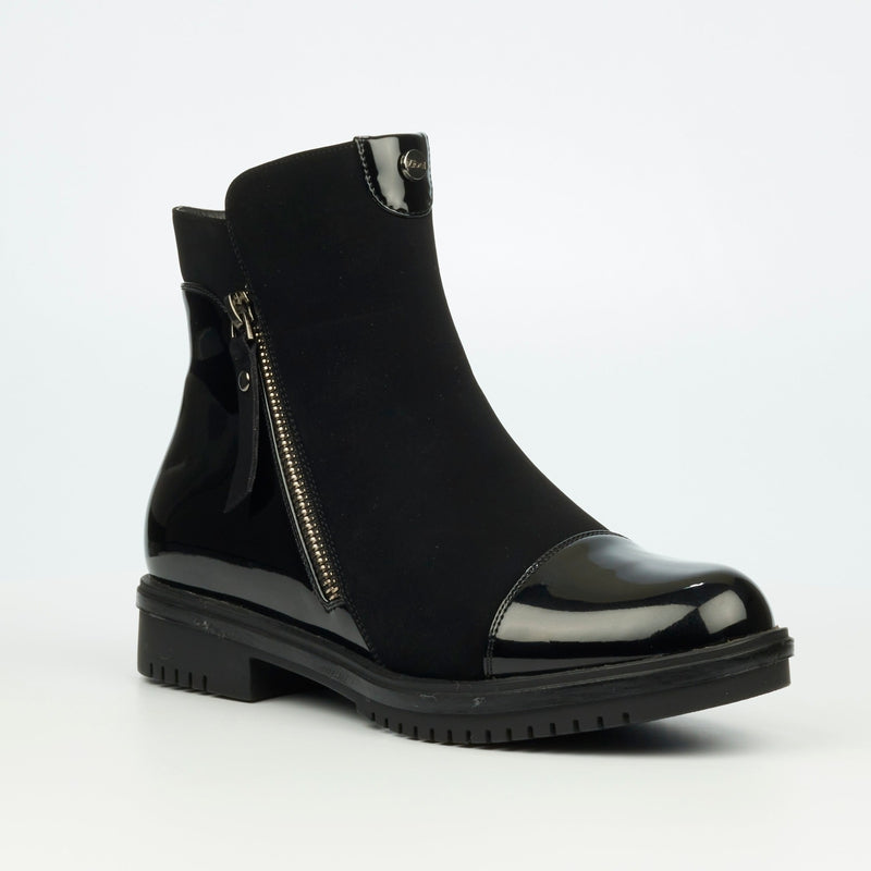 Miss Black Ankle Boots - Black