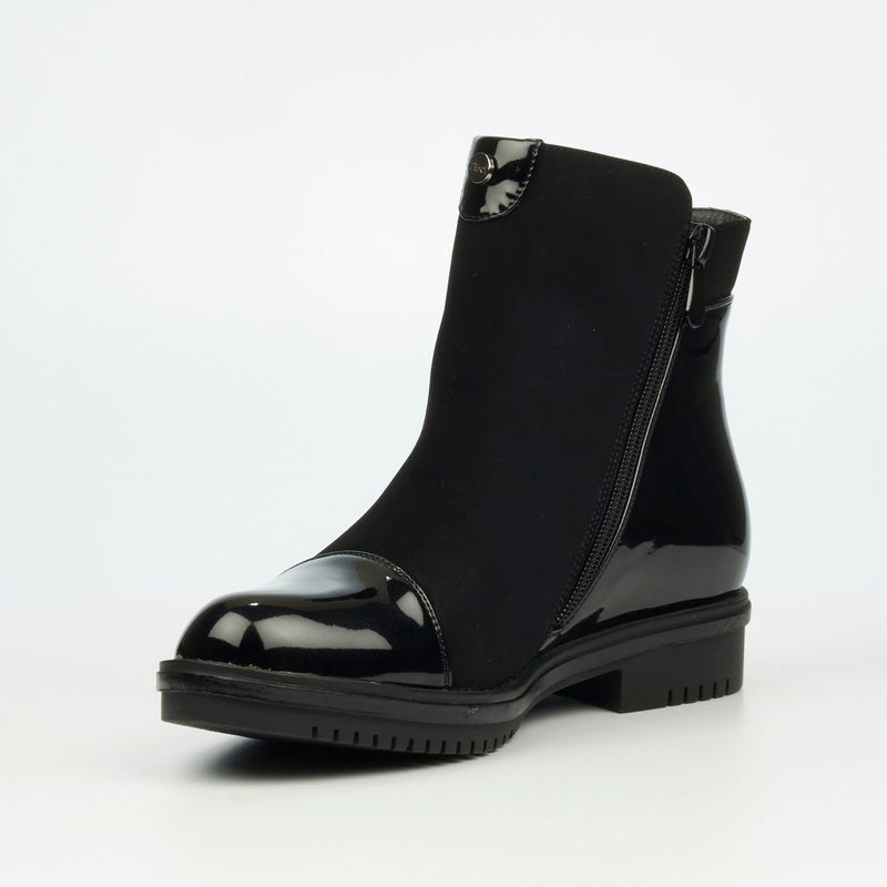 Miss Black Ankle Boots - Black