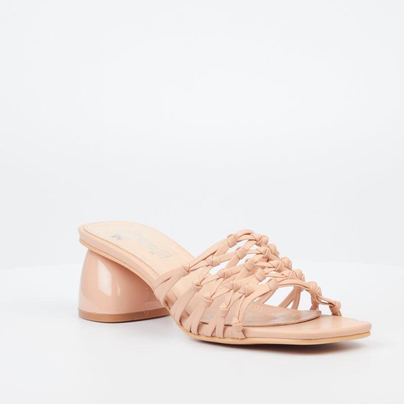 Butterfly Stripped Sandal- Nude
