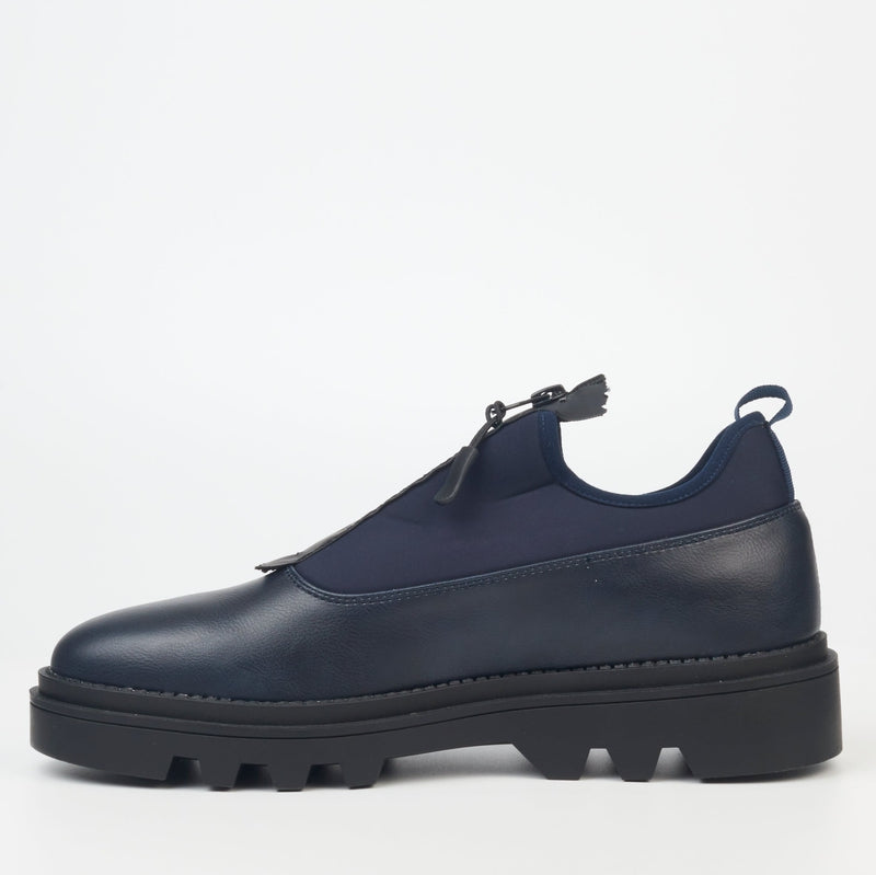 Mazerata Casual Shoe with a Zip-Navy – Orkini Clothing